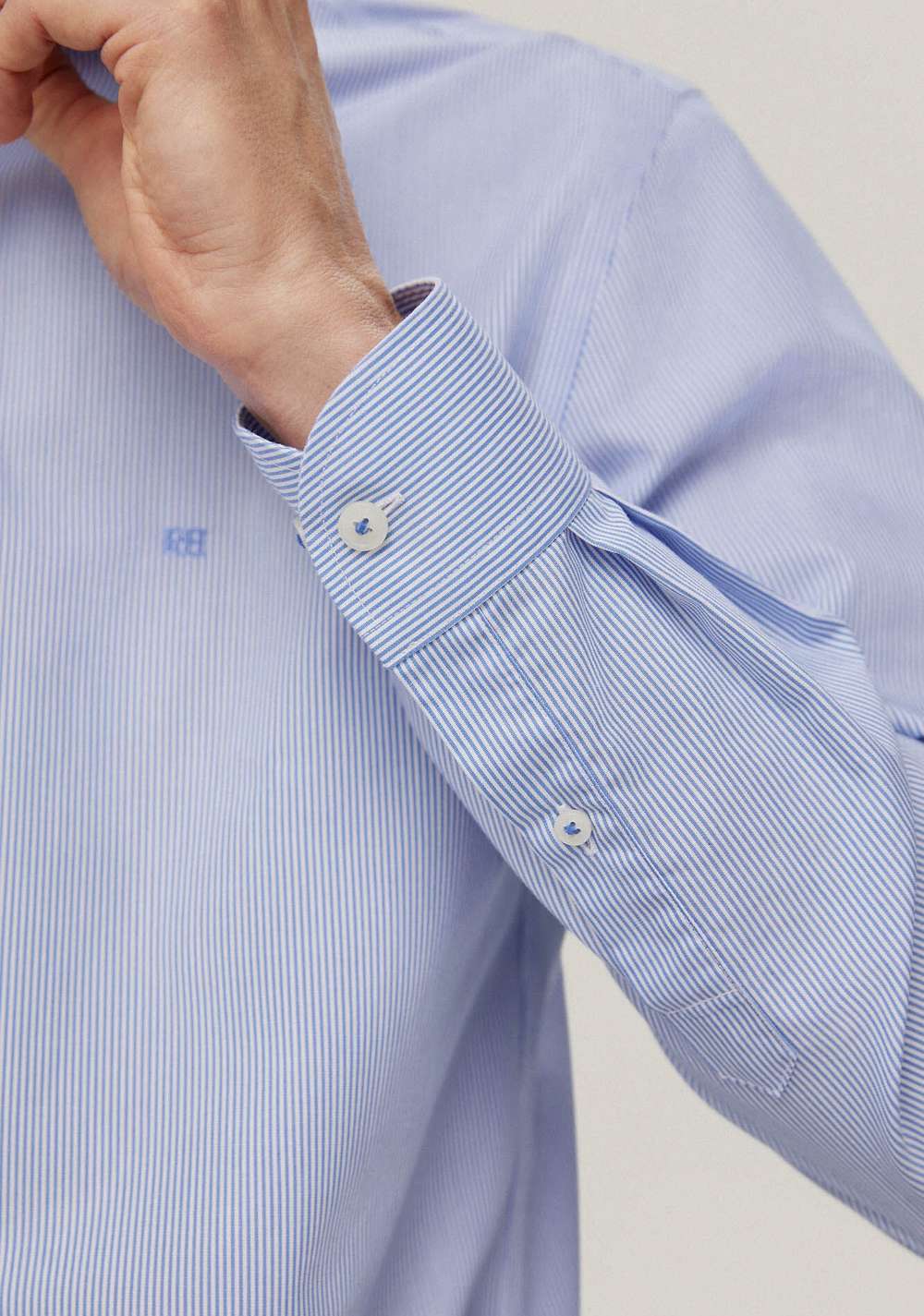 Camisa de Vestir Raya Fina Non Iron Cortefiel 7