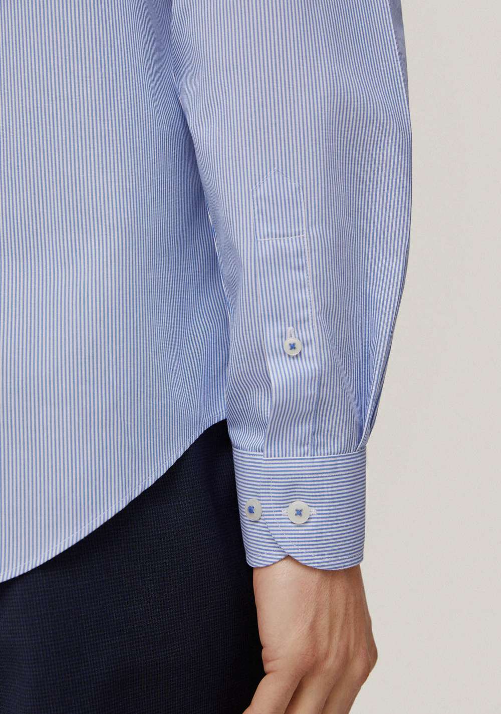 Camisa de Vestir Raya Fina Non Iron Cortefiel 5