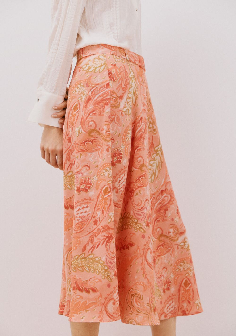 Falda Estampada Satinada Cortefiel 5