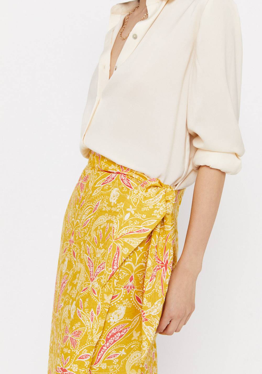Falda Midi Estampada Cortefiel 3