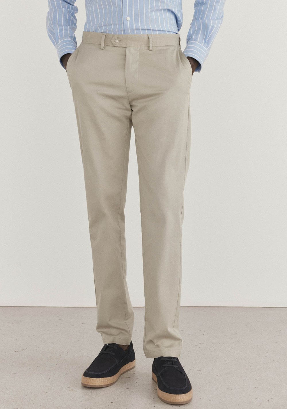 Pantalón Chino Slim Fit con Print Cortefiel