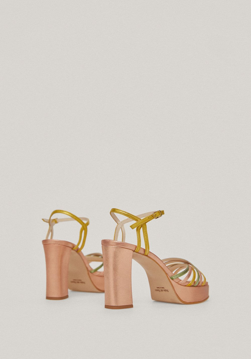 Sandalia Bloque Multi Straps de Piel Cortefiel 4