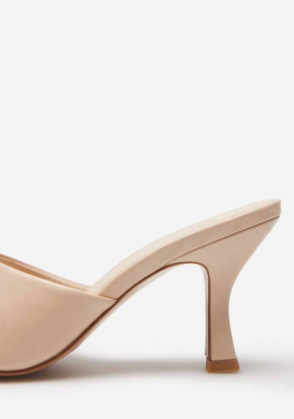 Sandalia Tacón Mule Peep-toe de Piel Cortefiel 6
