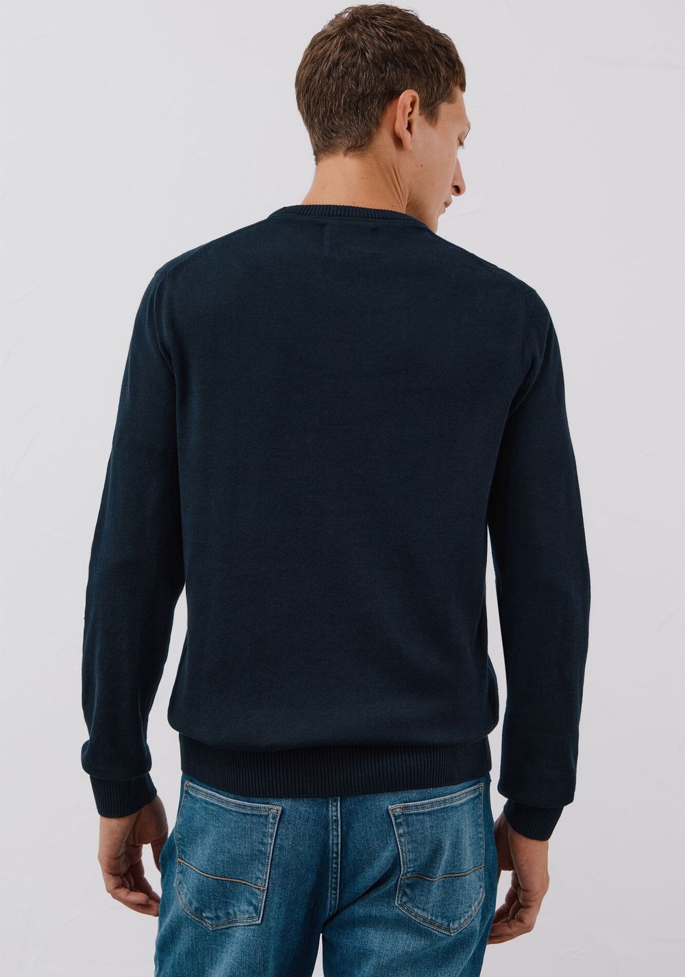 Suéter Punto Fino Algodón Cuello Redondo Cortefiel 5