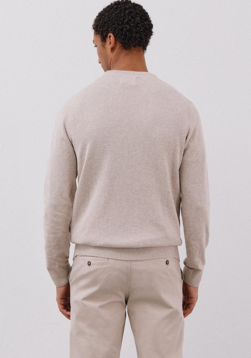 Suéter Punto Fino Algodón Cuello Redondo Cortefiel 4
