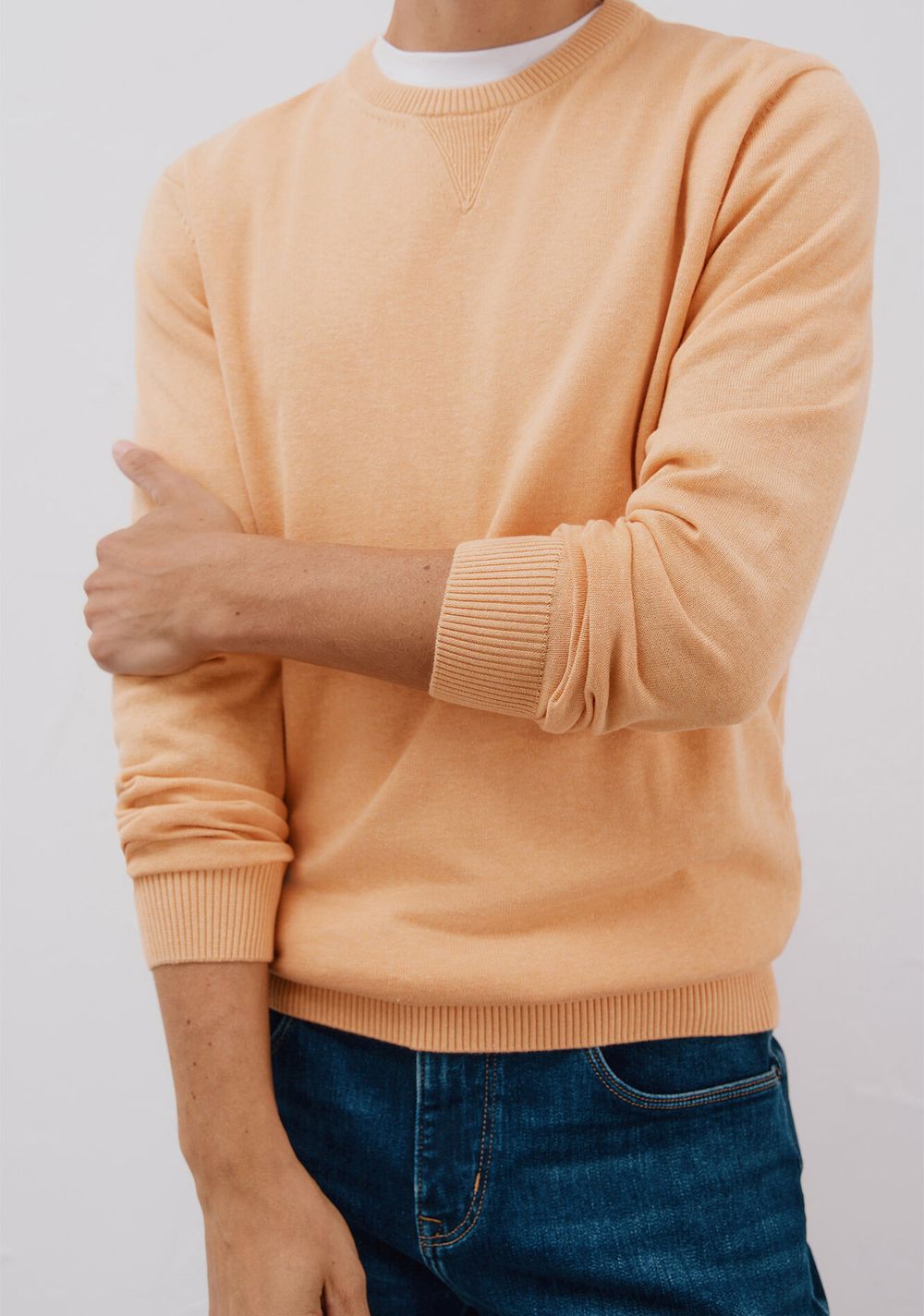 Suéter Punto Fino Algodón Cuello Redondo Cortefiel 6