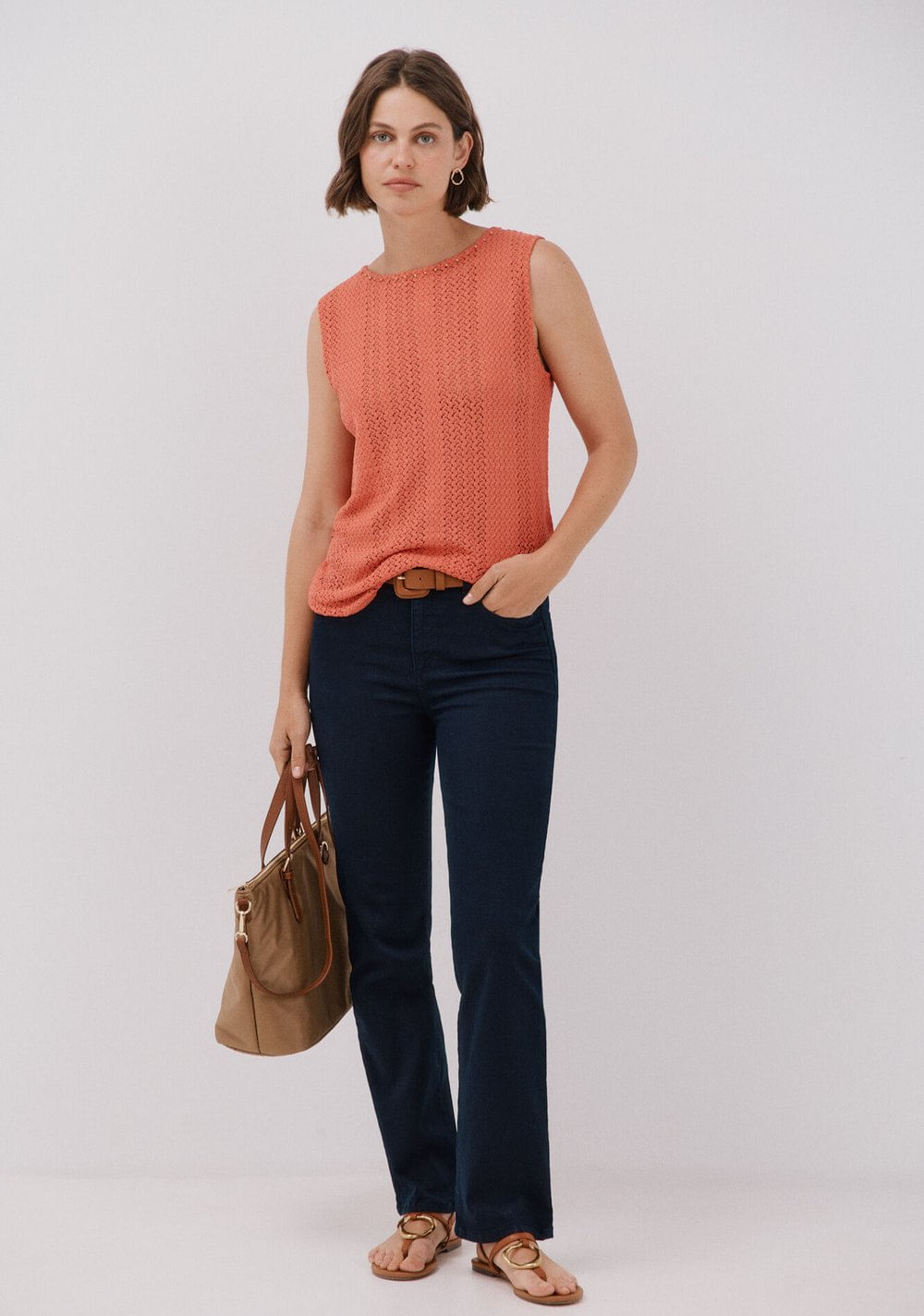 Top sin Mangas Crochet Cortefiel 5