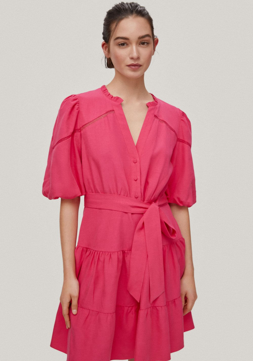 Vestido Falda Pisos, Manga Abullanada Cortefiel 5
