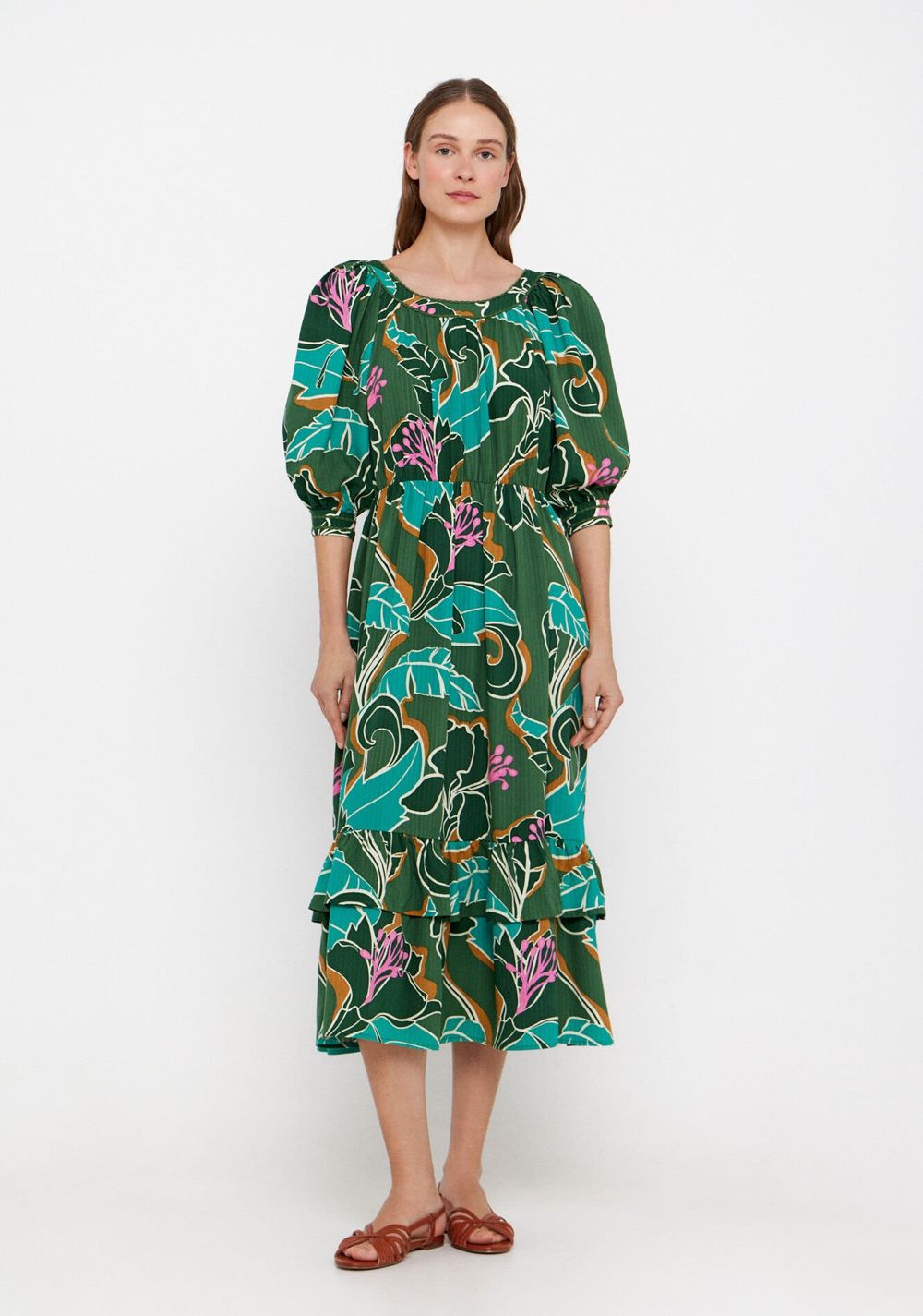 Vestido Midi Estampado Cortefiel