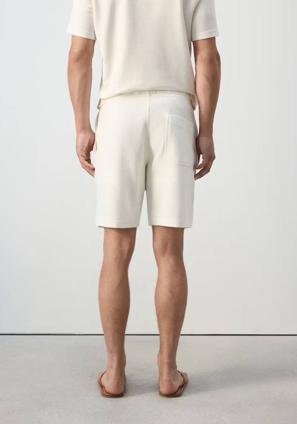 Bermudas Mezcla Algodón Textura Cordón Mango 3