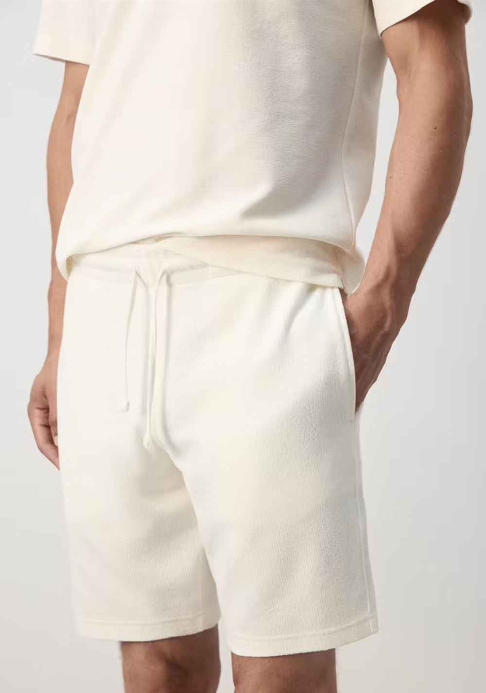 Bermudas Mezcla Algodón Textura Cordón Mango 4