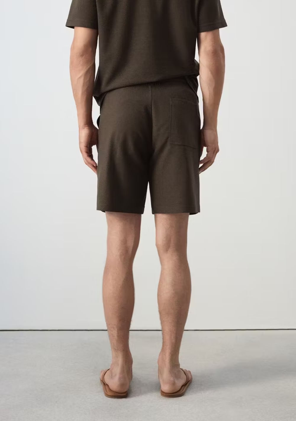 Bermudas Mezcla Algodón Textura Cordón Mango 3