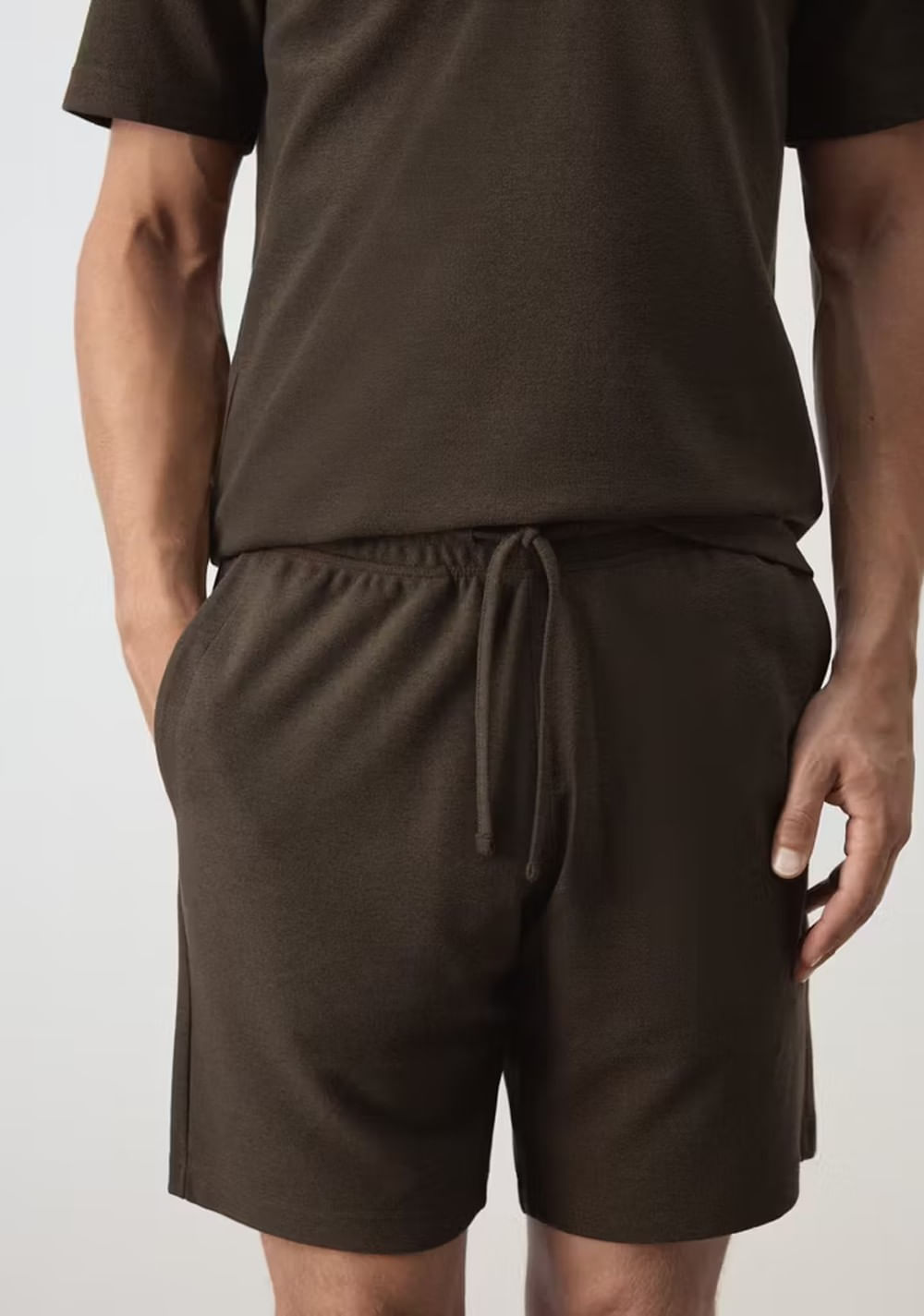Bermudas Mezcla Algodón Textura Cordón Mango 4