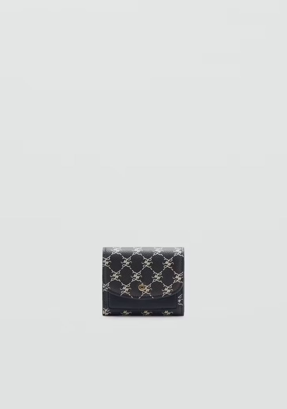 Billetera Mediana Solapa Estampado Logo Mango