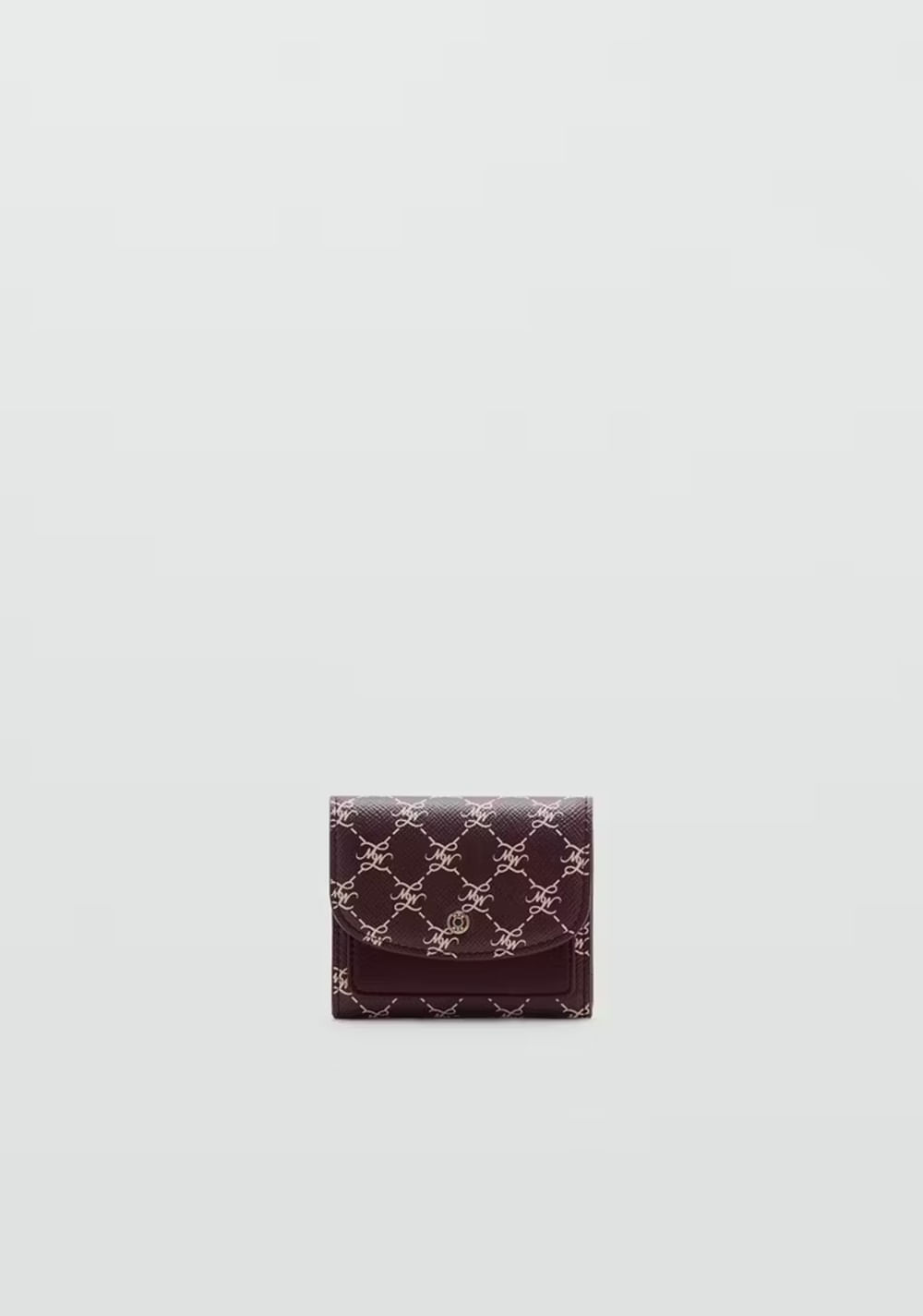 Billetera Mediana Solapa Estampado Logo Mango