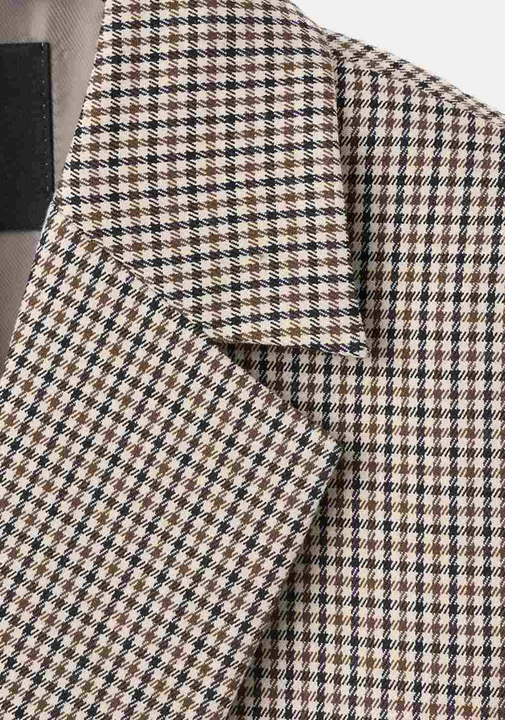 Blazer Cruzada Micro Pata de Gallo Mango 5