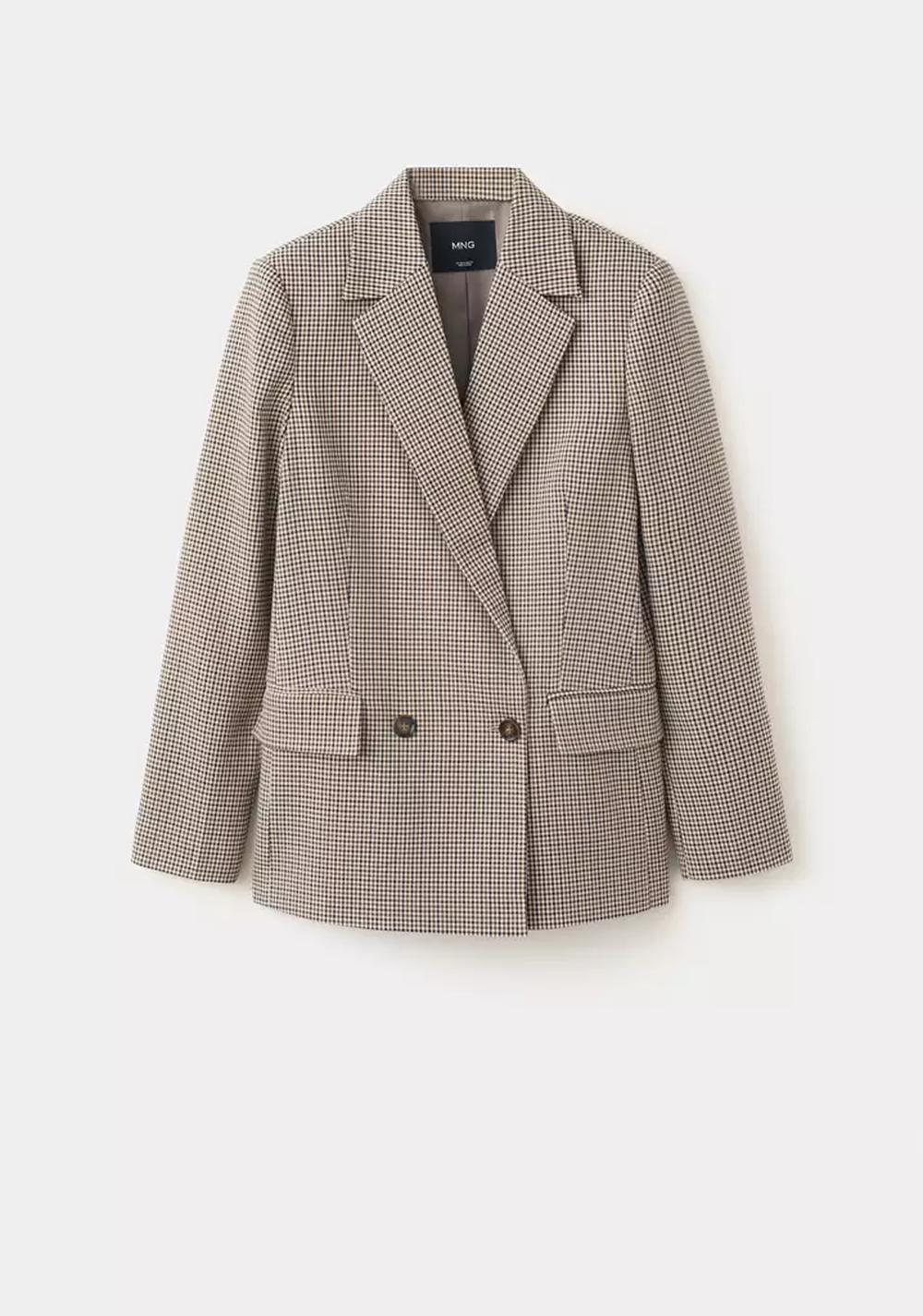Blazer Cruzada Micro Pata de Gallo Mango 7