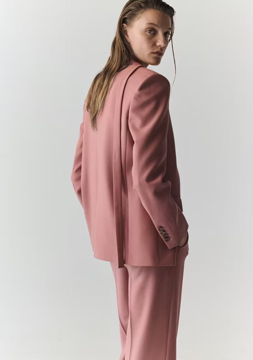 Blazer Traje Recta Bolsillos Mango 3