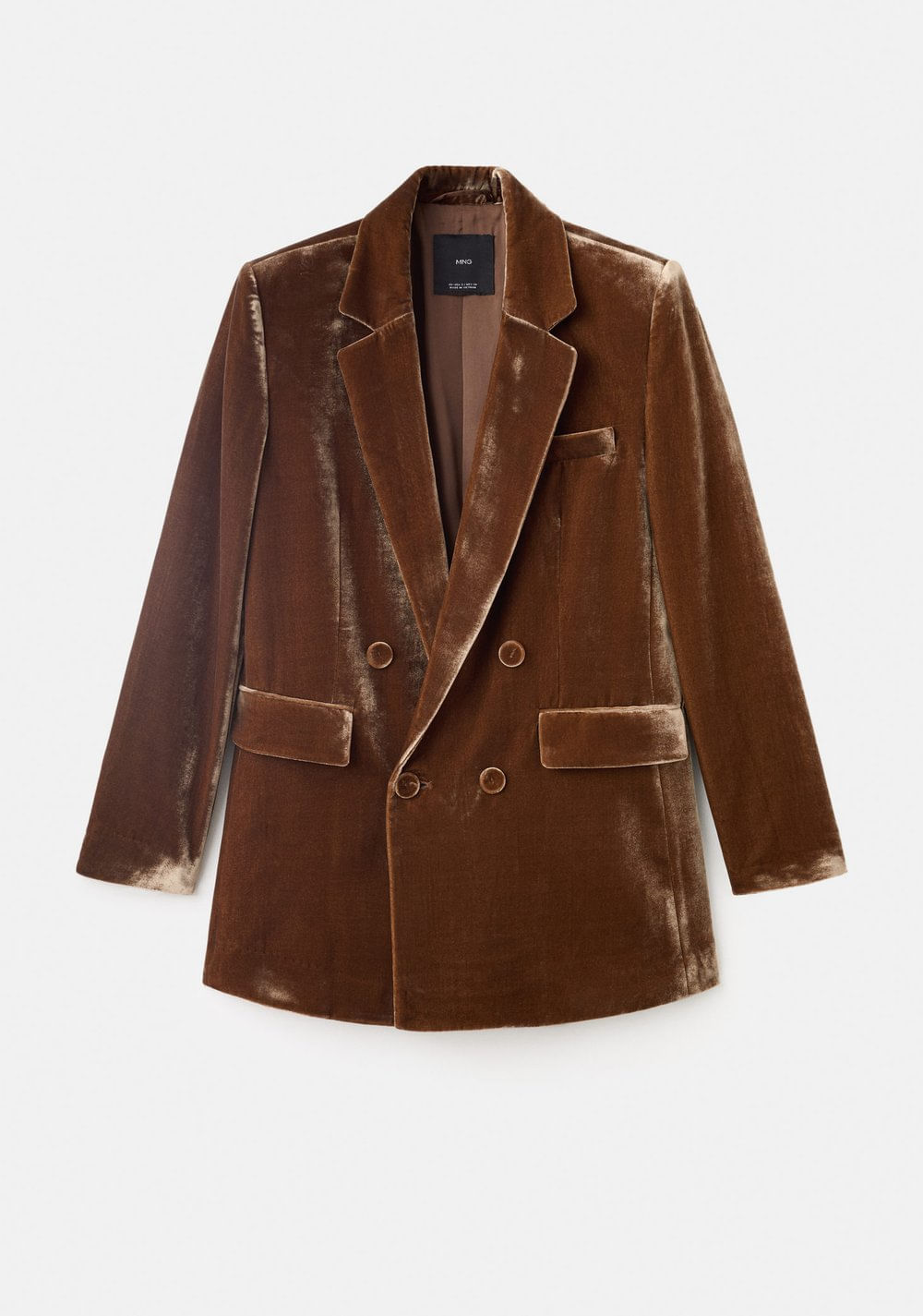 Blazer Traje Terciopelo Doble Botonadura Mango 2