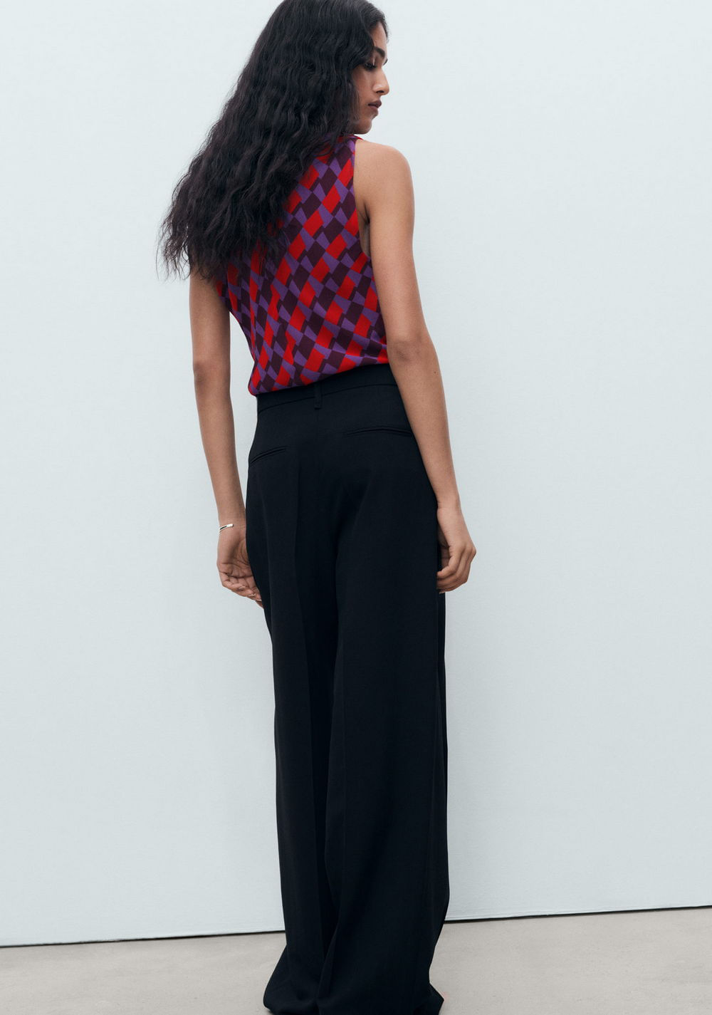 Blusa Estampada Cuello Drapeado Mango 3