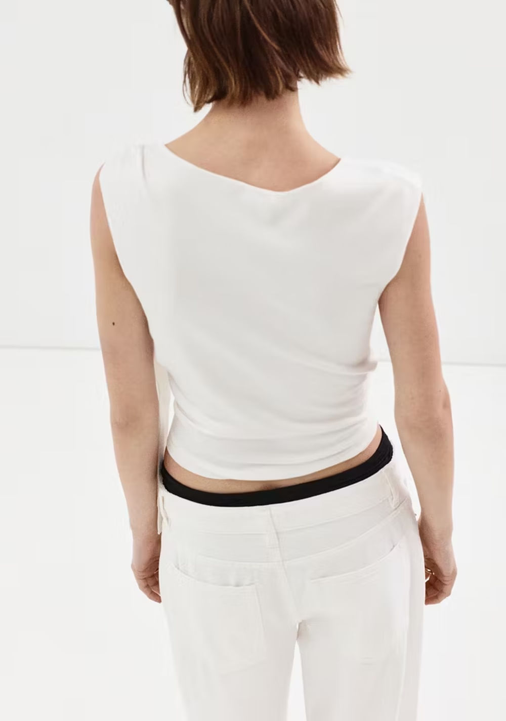 Blusa Punto Fino Detalle Lazo Mango 3