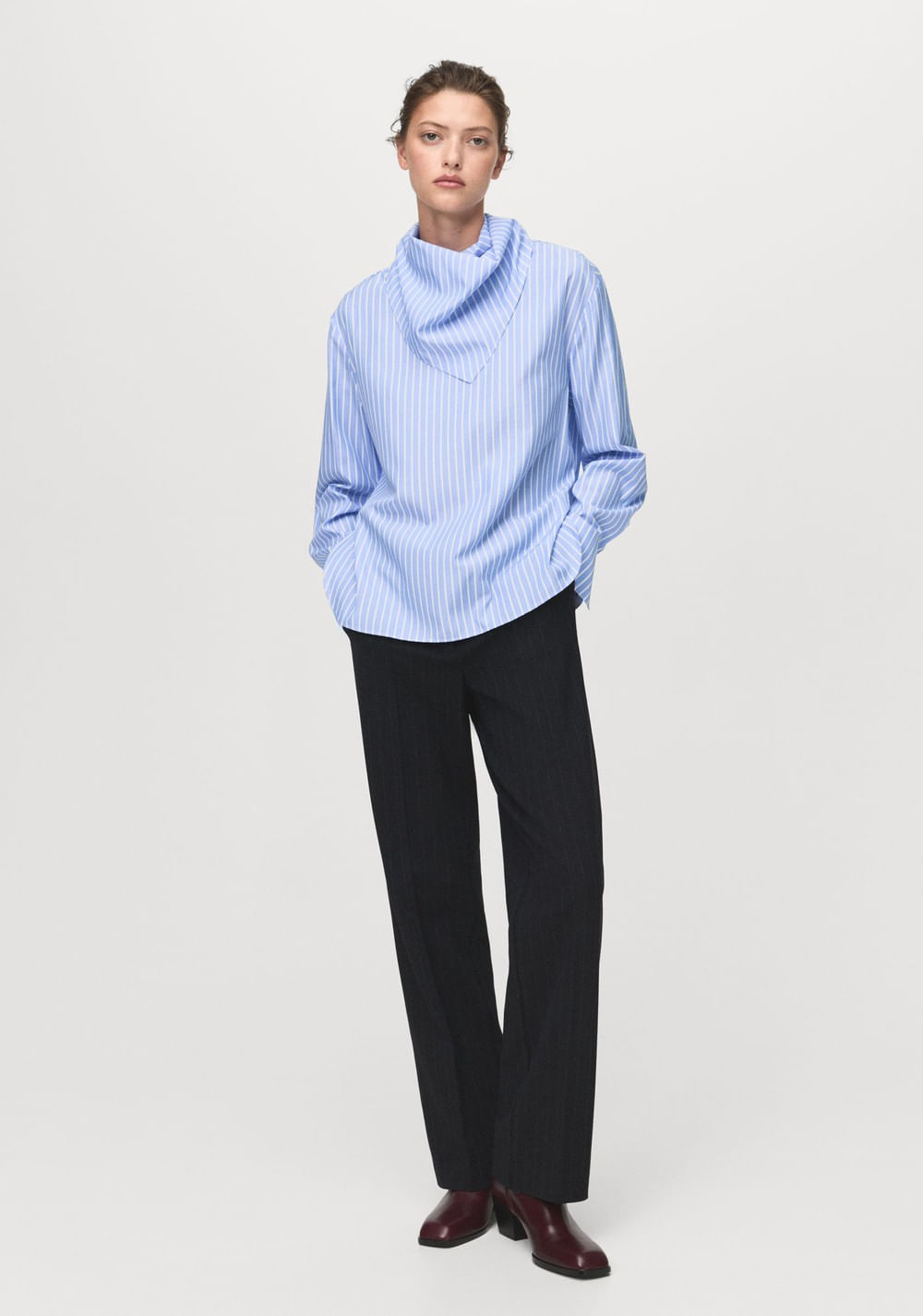Blusa Rayas Pañuelo Mango 8