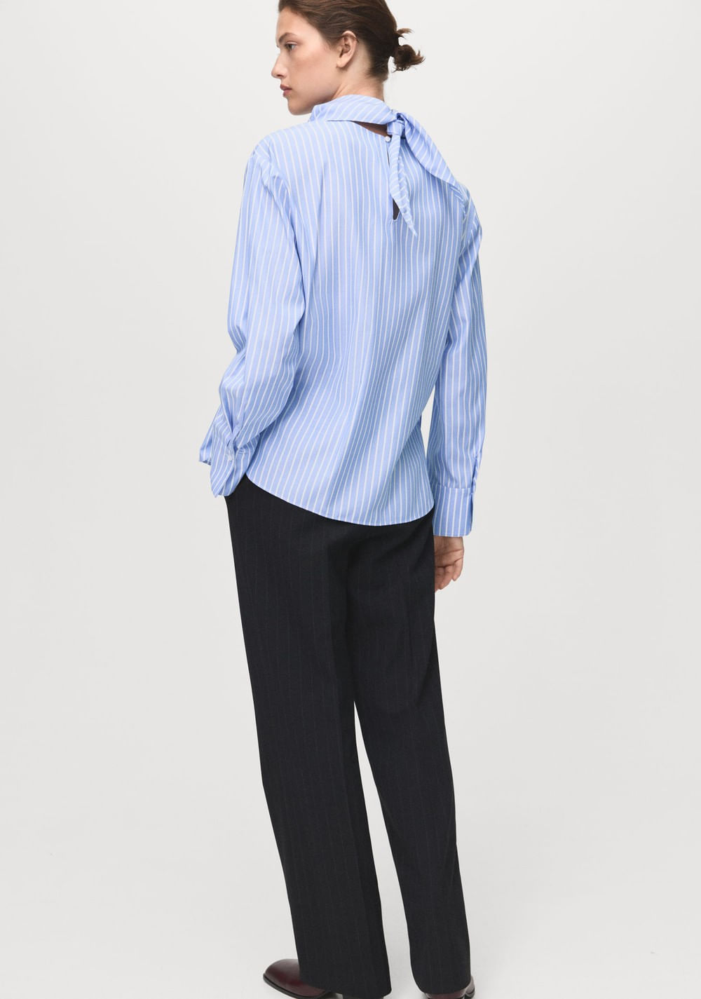 Blusa Rayas Pañuelo Mango 3