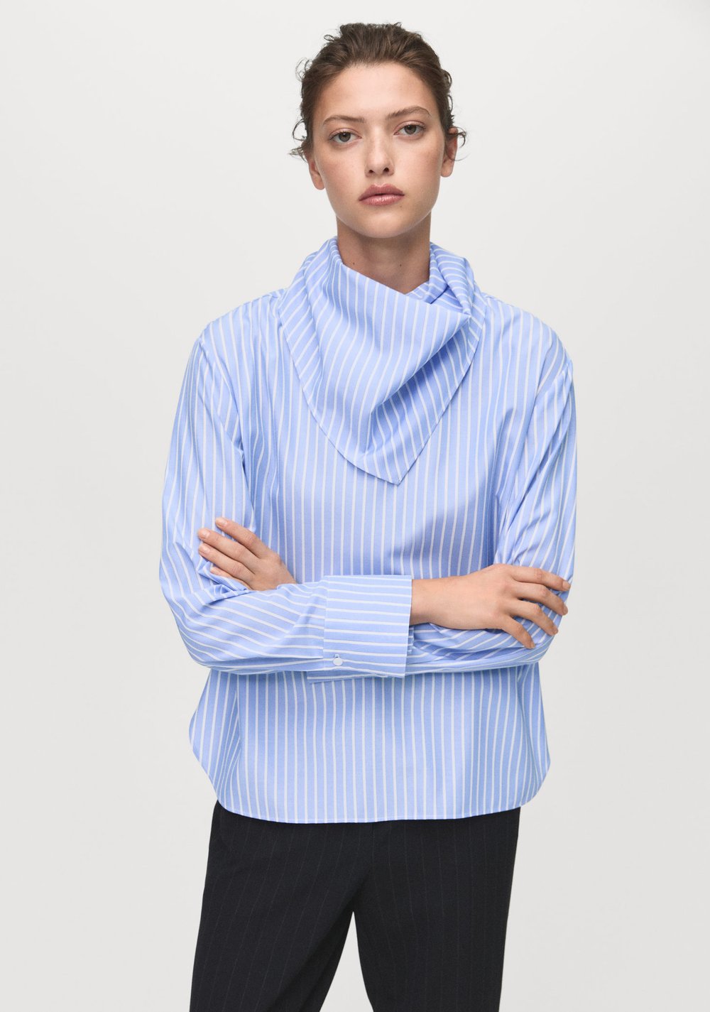 Blusa Rayas Pañuelo Mango Imagen Principal