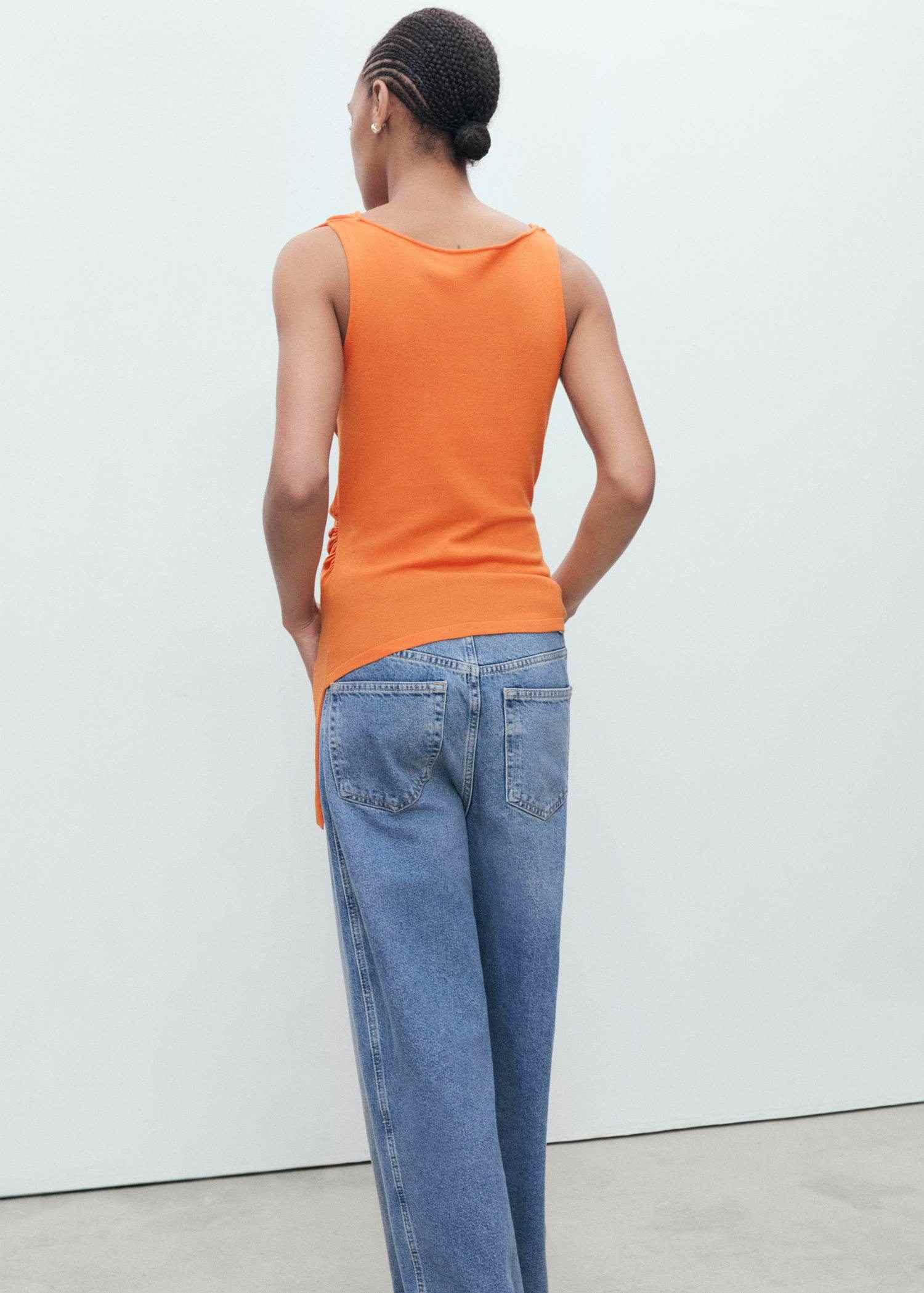 Blusa Top Punto Drapeado Mango 3