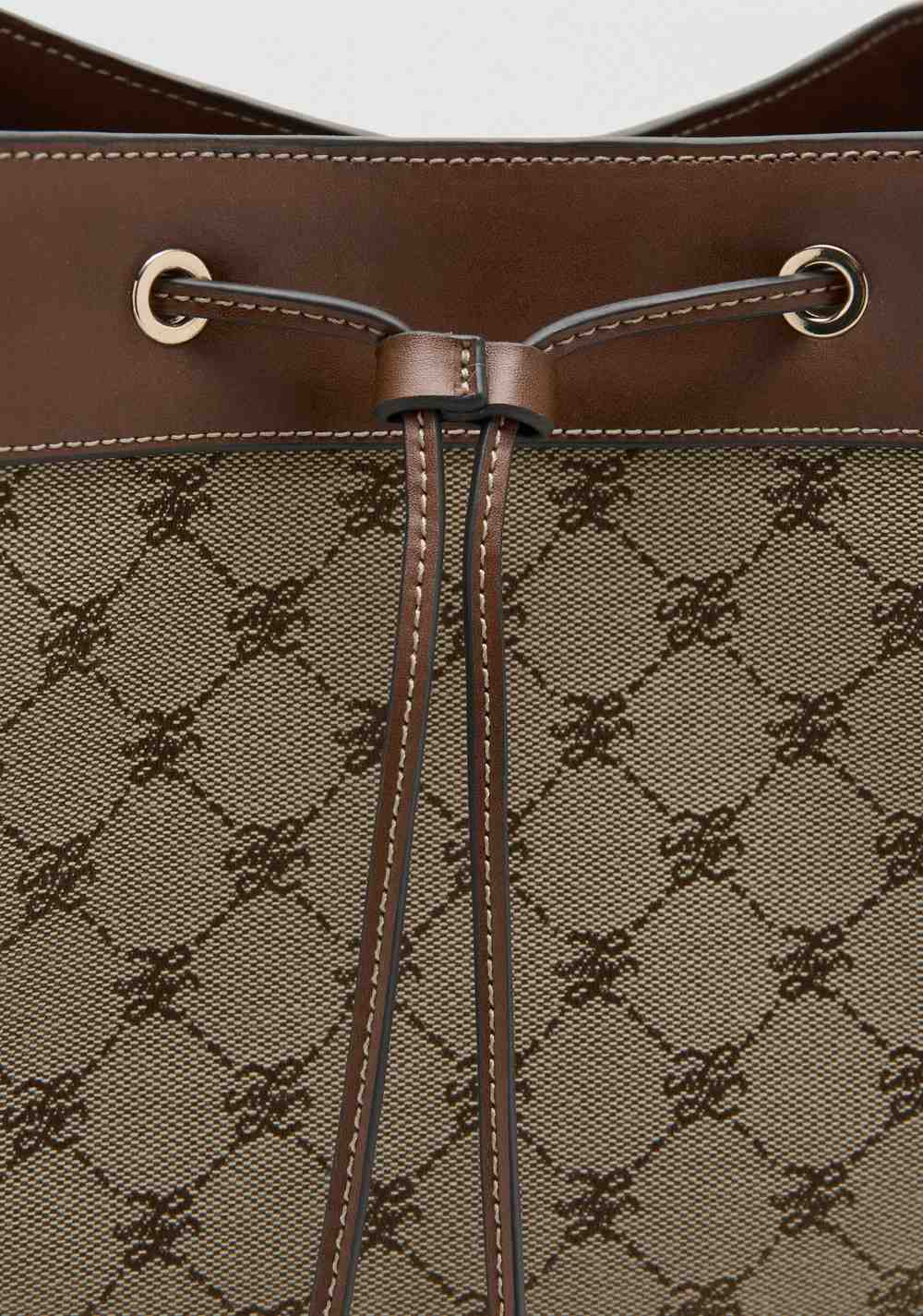 Cartera Bucket Logo Jacquard Mango 4