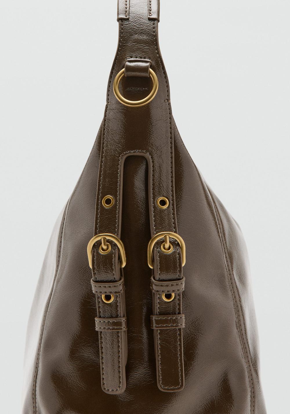Cartera de Hombro Detalle Hebillas Mango 4
