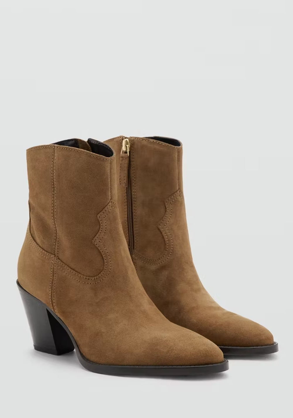 Botines Serraje Tacón Bloque Mango 2