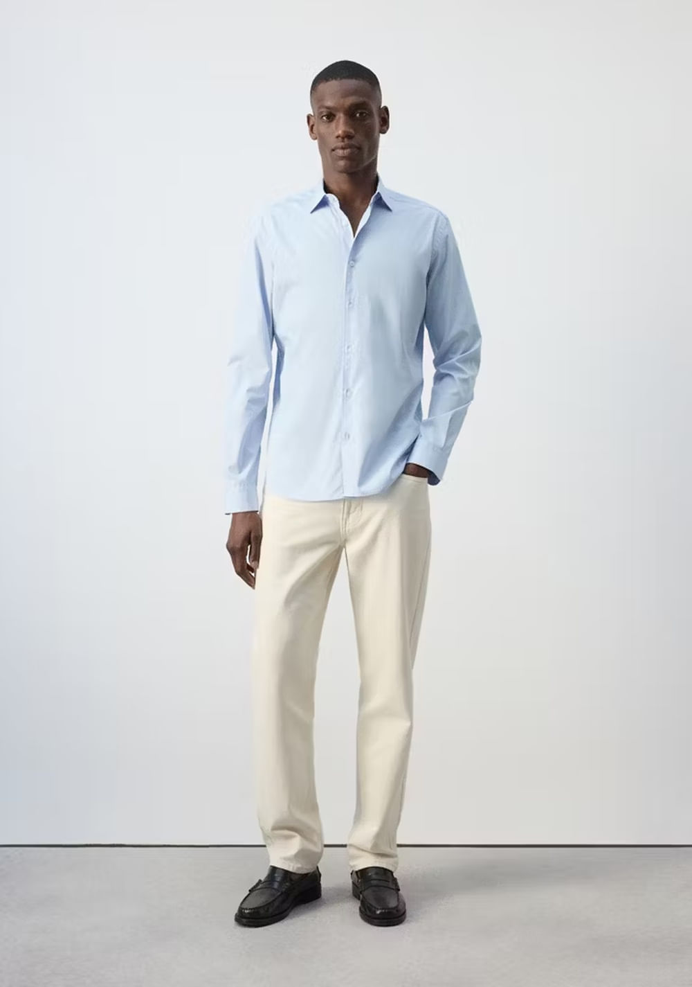 Camisa 100% Algodón Regular Fit Rayas Mango 2