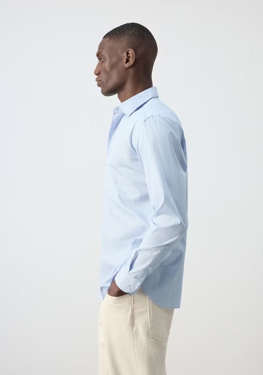 Camisa 100% Algodón Regular Fit Rayas Mango 5