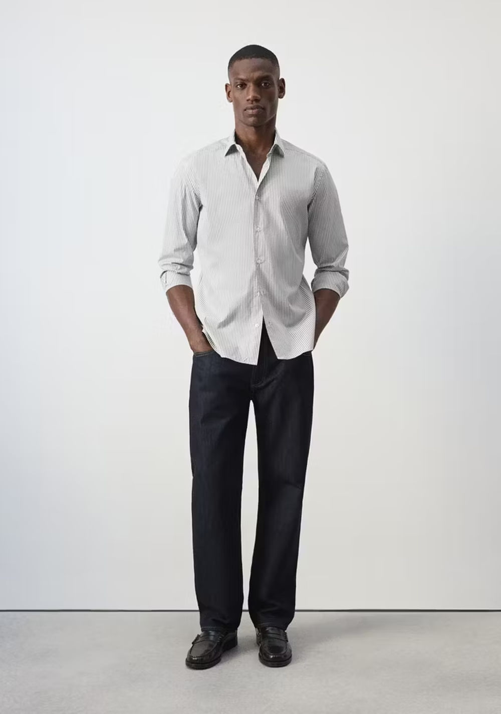 Camisa 100% Algodón Regular Fit Rayas Mango 2