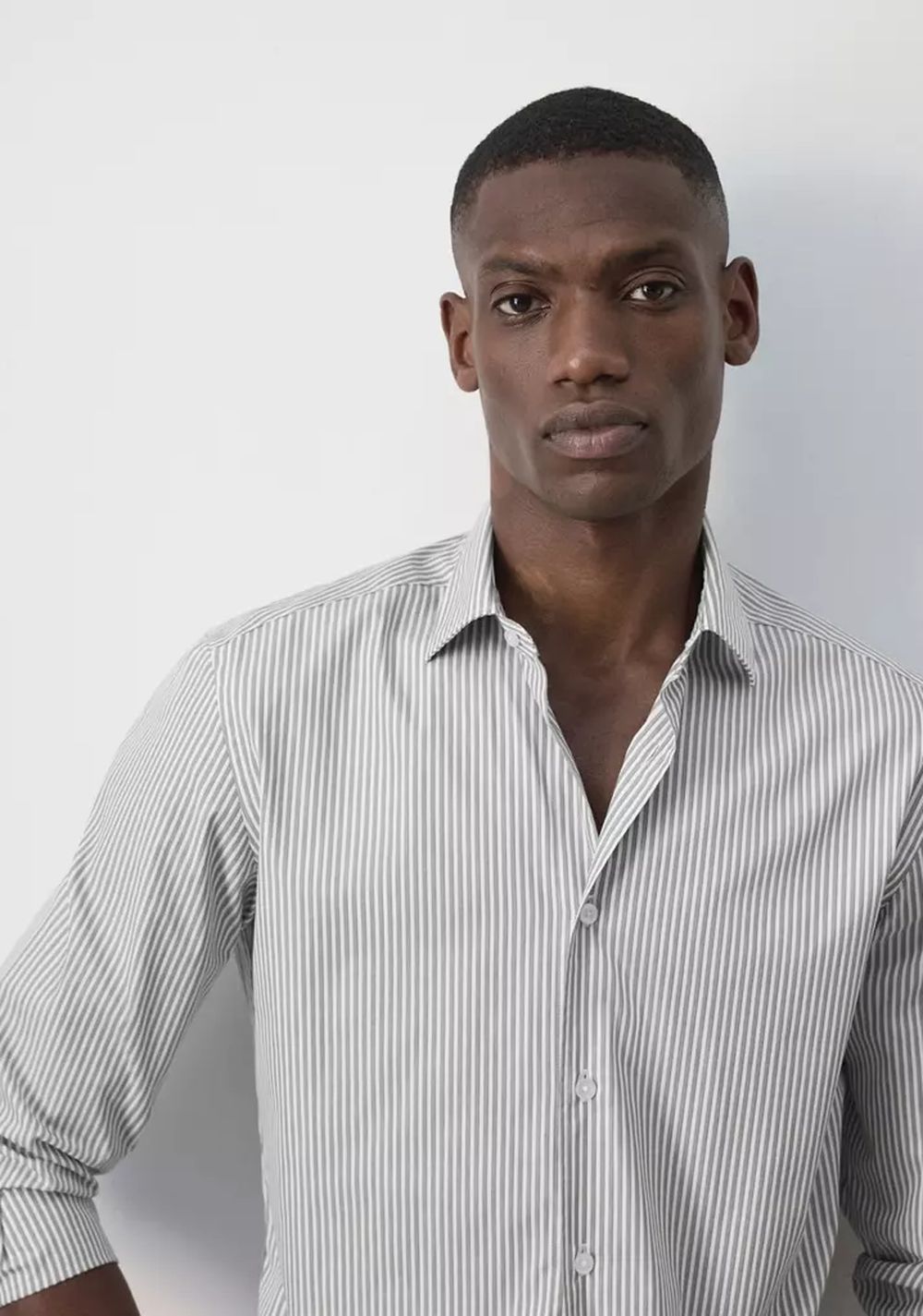 Camisa 100% Algodón Regular Fit Rayas Mango 4