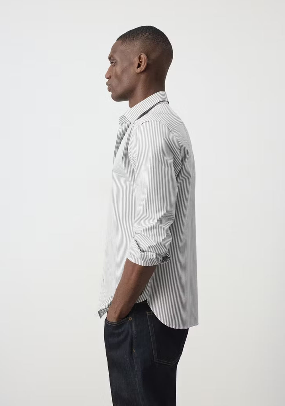 Camisa 100% Algodón Regular Fit Rayas Mango 5