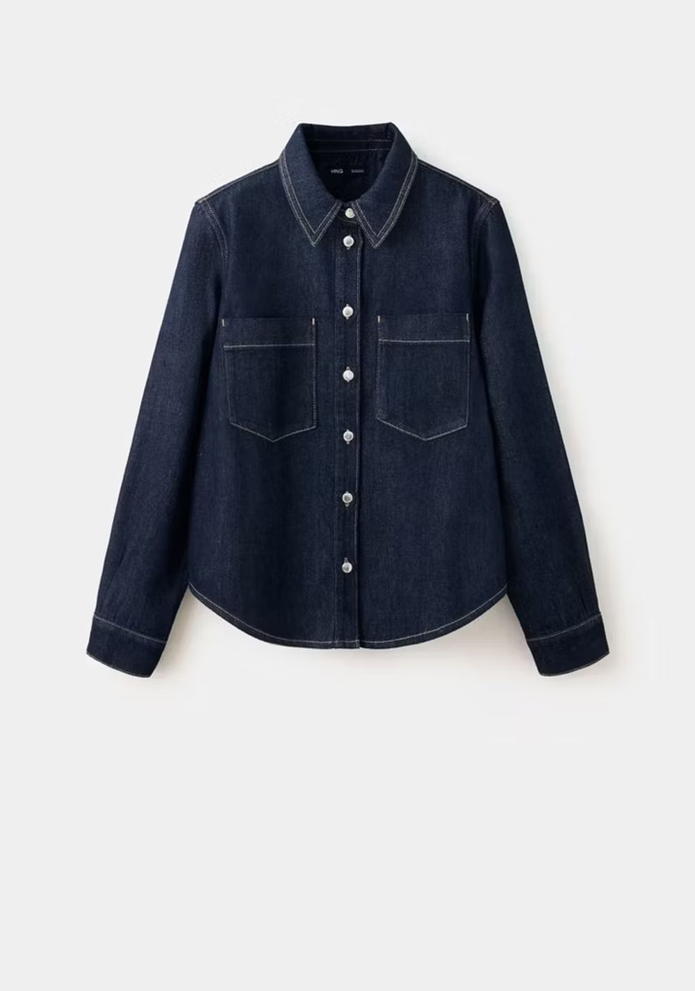 Camisa Denim Bolsillos Mango 7