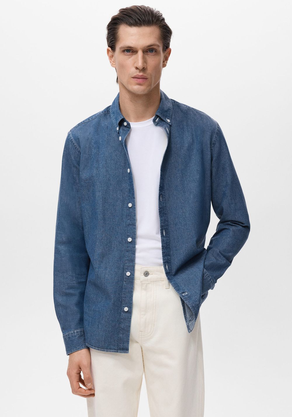 Camisa de Jean Regular Fit Mango Imagen Principal