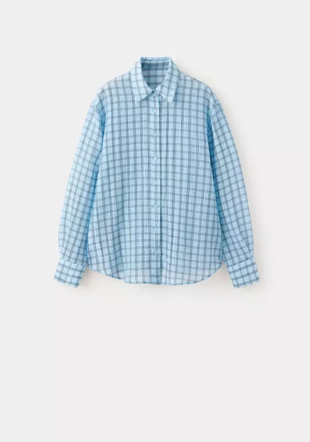 Camisa Lyocell Textura Cuadros Mango 6
