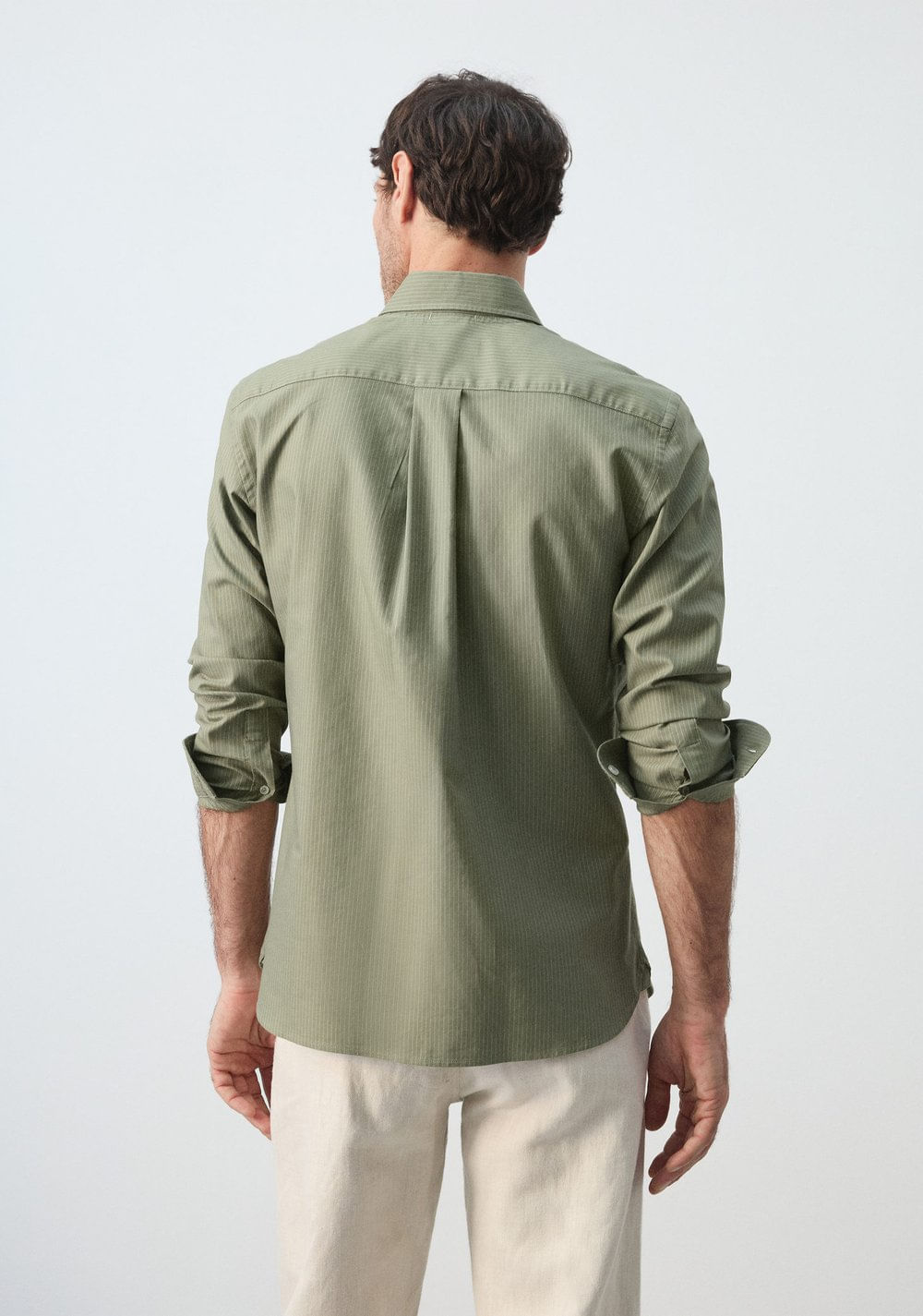 Camisa Oxford Regular Fit Rayas Mango 3