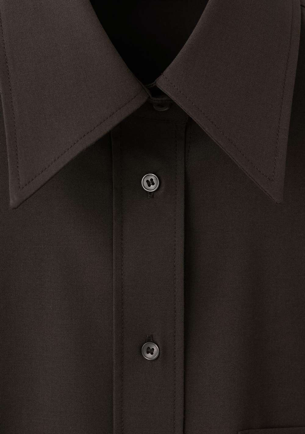 Camisa Recta Bolsillo Mango 4