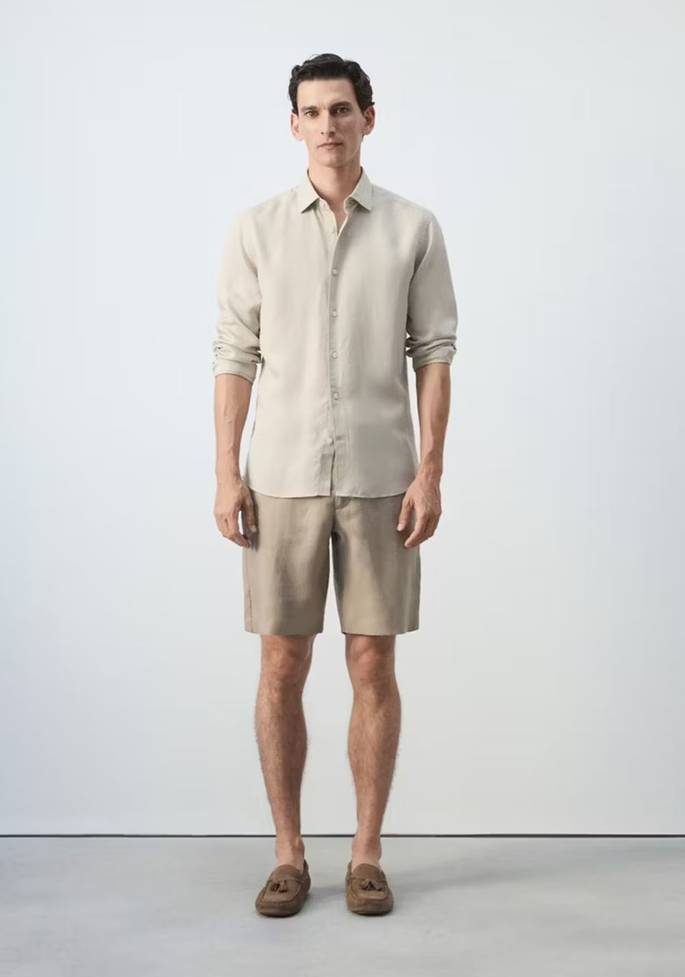 Camisa Regular Fit Mezcla Lyocell Lino Mango 2