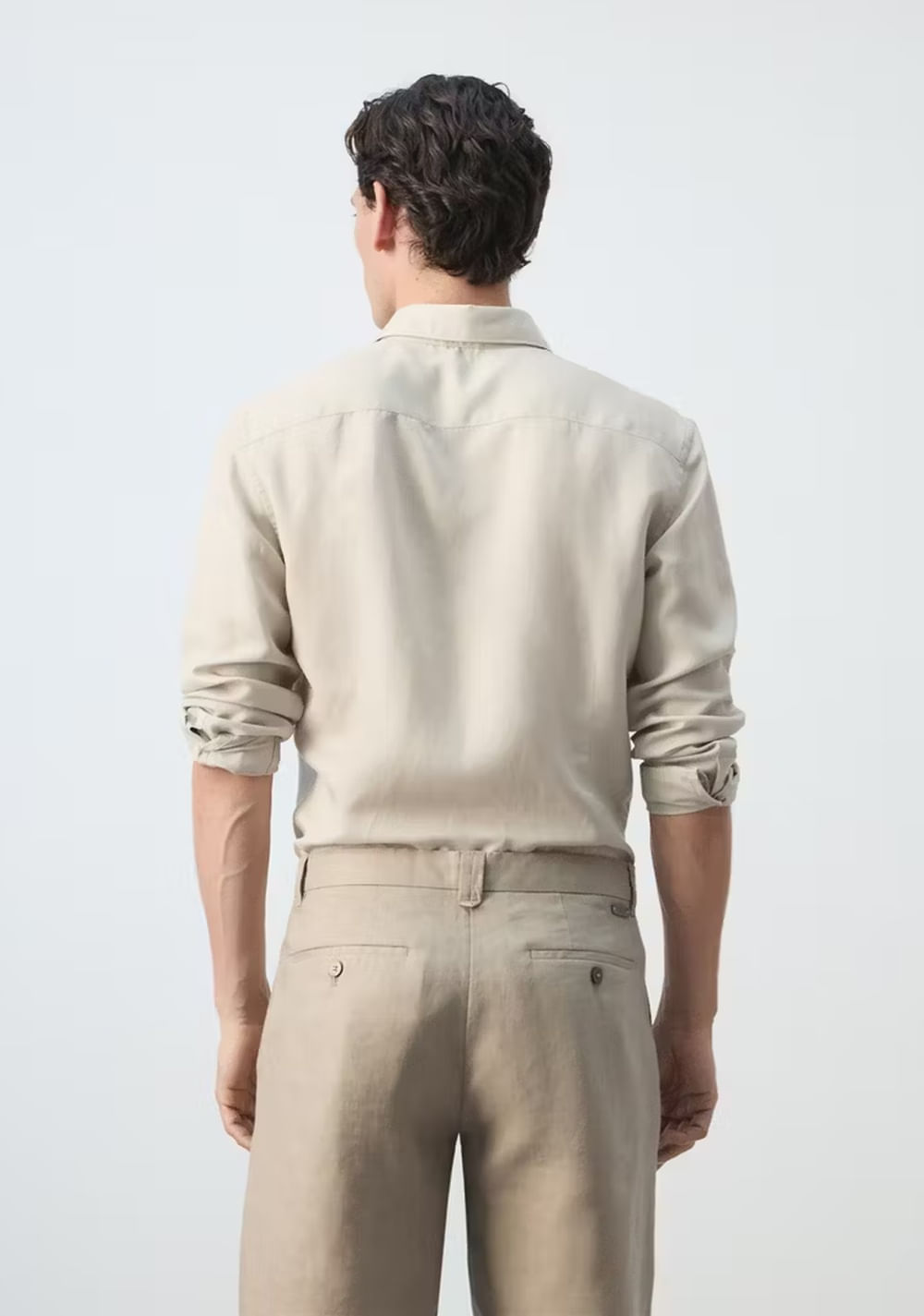 Camisa Regular Fit Mezcla Lyocell Lino Mango 3