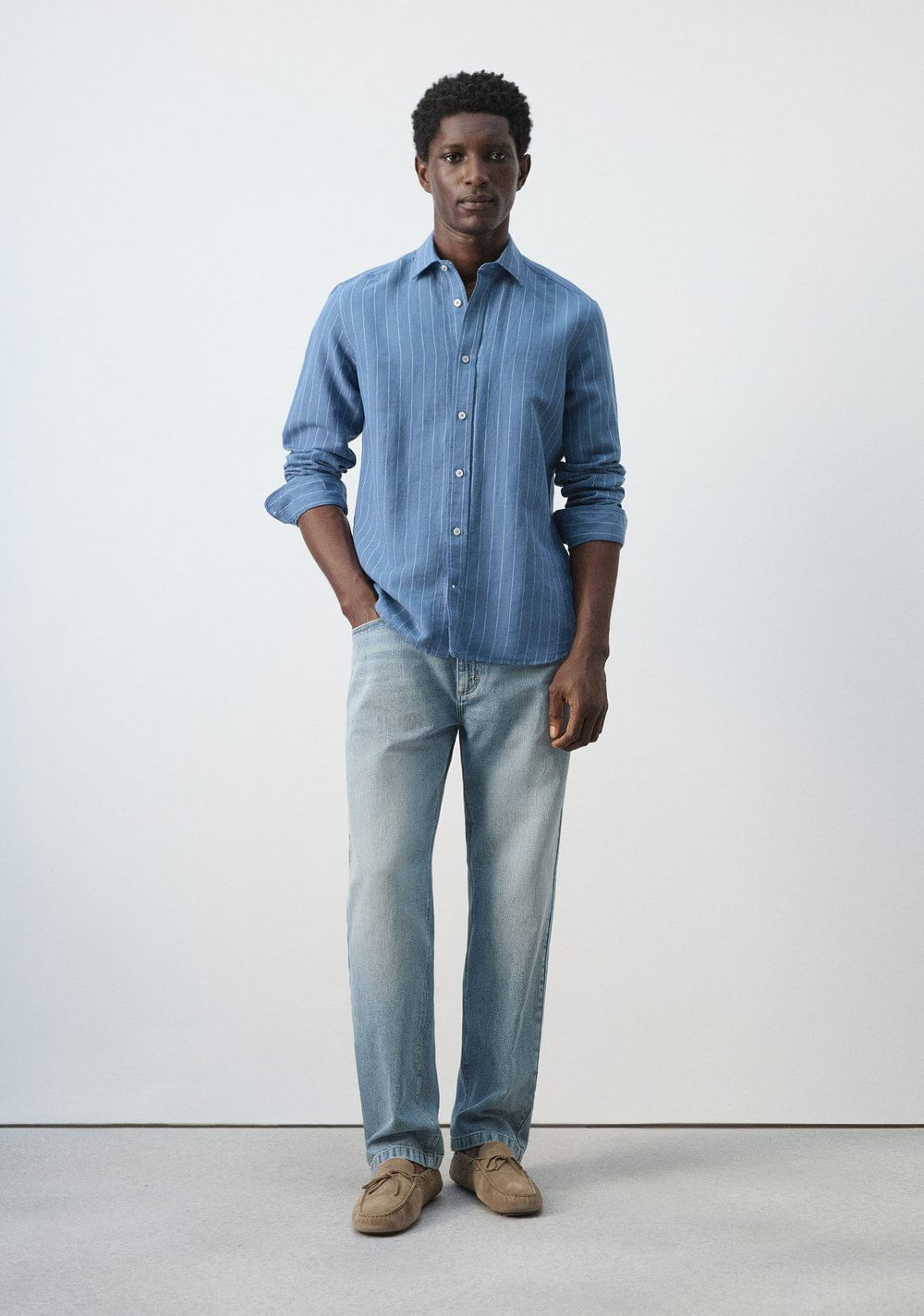 Camisa Regular Fit Rayas Mango 8