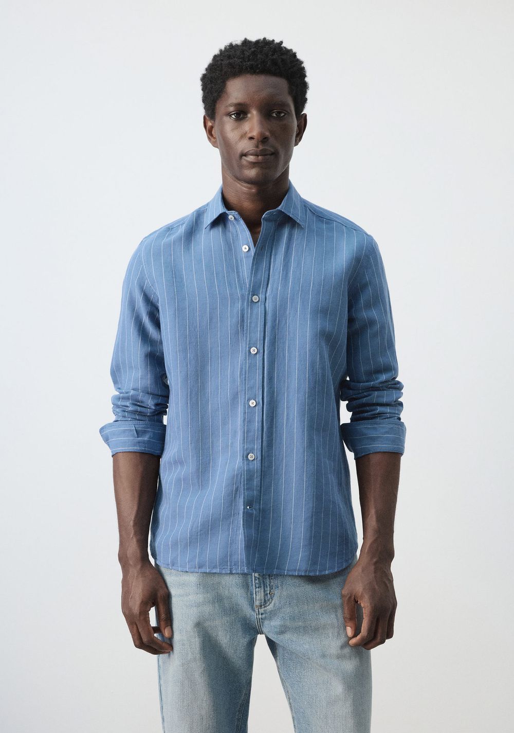 Camisa Regular Fit Rayas Mango Imagen Principal