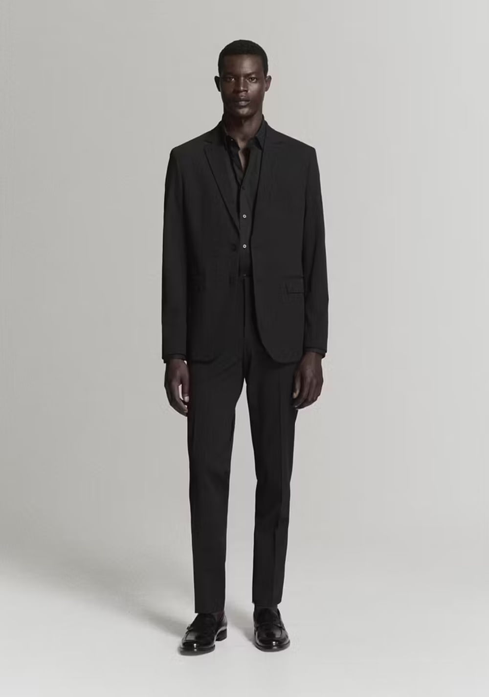 Camisa Traje Super Slim Fit Algodón Stretch Mango 2