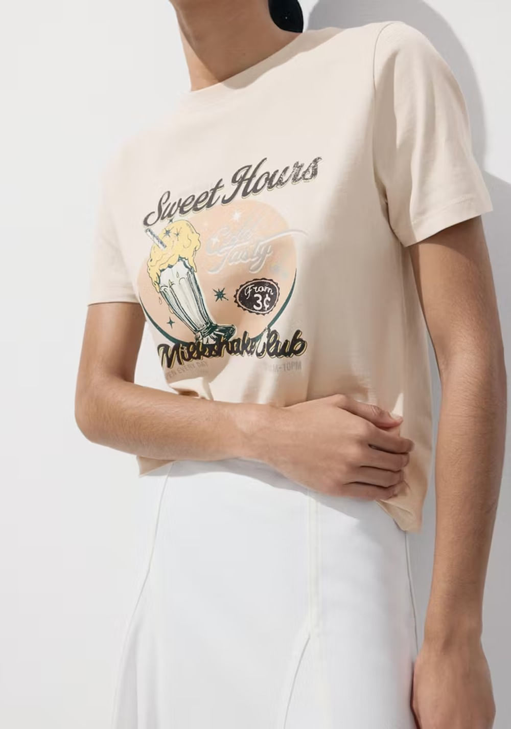 Camiseta Algodón Estampada Mango 4