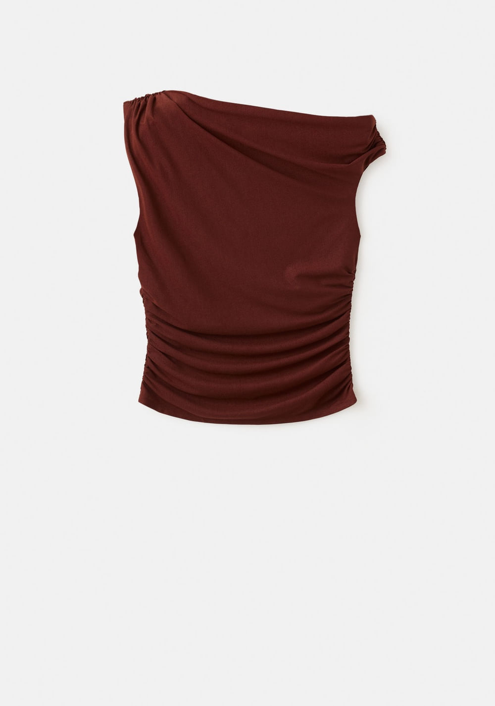 Camiseta Asimétrica Fruncidos Mango 2