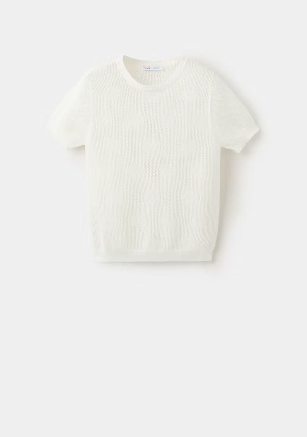 Camiseta Crochet Semitransparente Flores Mango 7